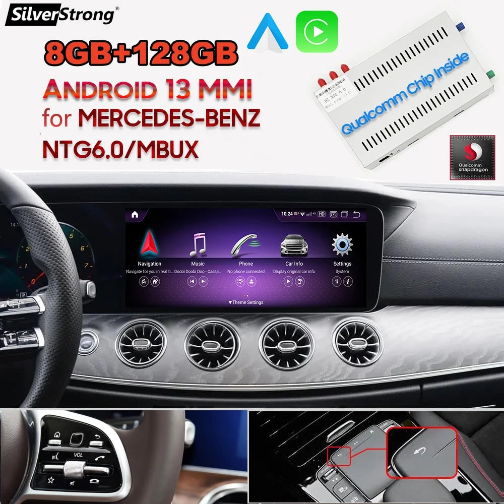 Android 13 MMI Upgrade for Mercedes NTG6.0 Android Auto W118 A180 A200 A45 A63 GLA CLA W176 B200 B180 qualcomm snapdragon 665