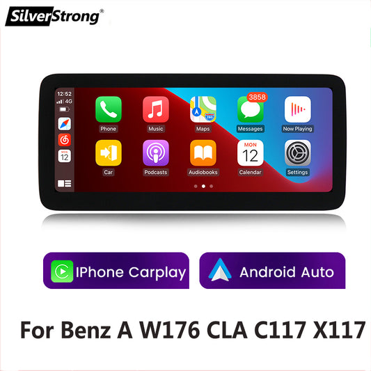 10.25inch Wireless Apple CarPlay Screen Android Auto Car Multimedia for Mercedes Benz A W176 CLA C117 X117 GLA X156 Head Unit Video