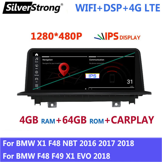 Free Shipping F48 Android,4GB+64GB DSP 10.25" IPS,CARPLAY,Android Player For BMW X1 F48 2016-2017 NBT F49 EVO 2018